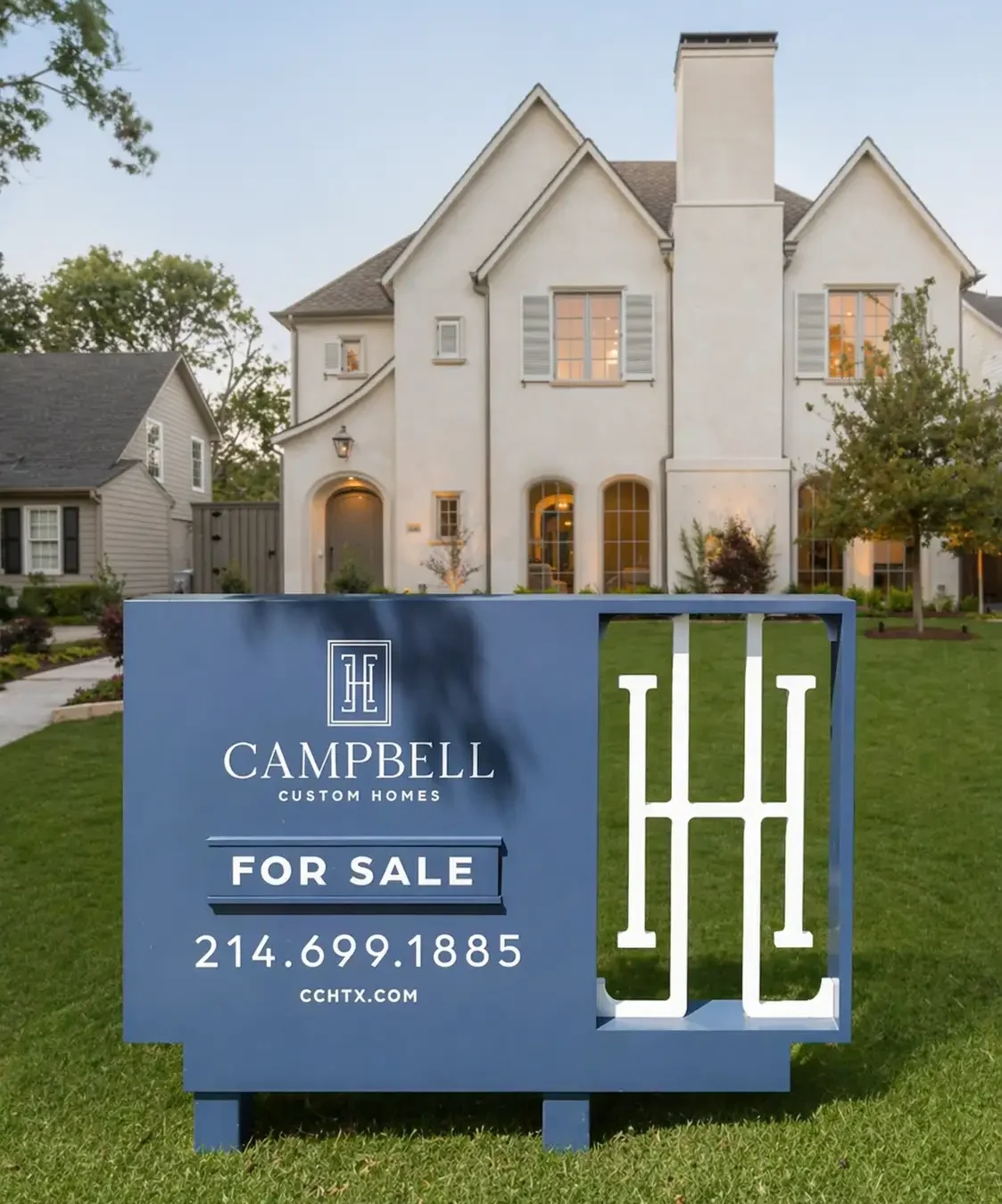 campbell custom homes for sale sign